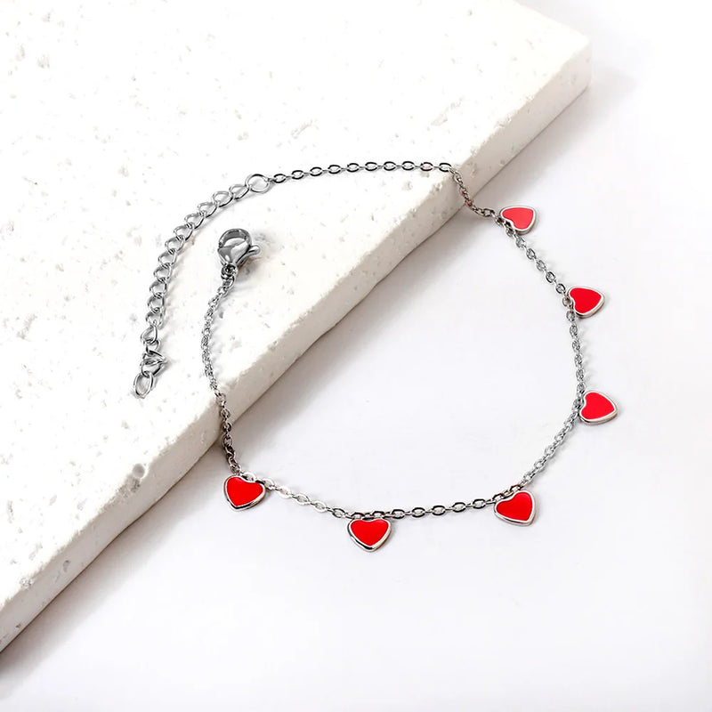 Joia Pulseira de Coração Feminina - LUXUSTEEL